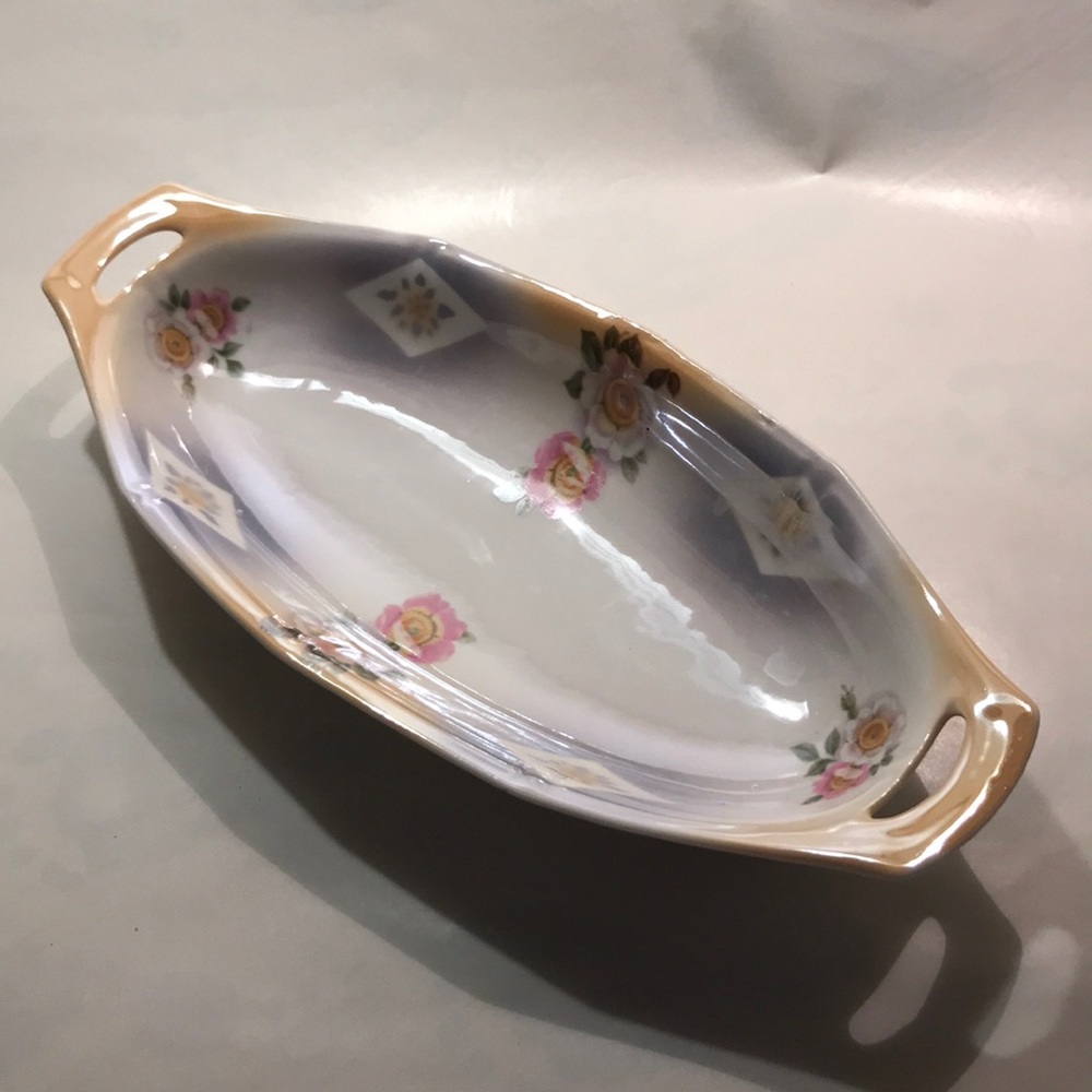 Vintage Porcelain two handled serving dish
